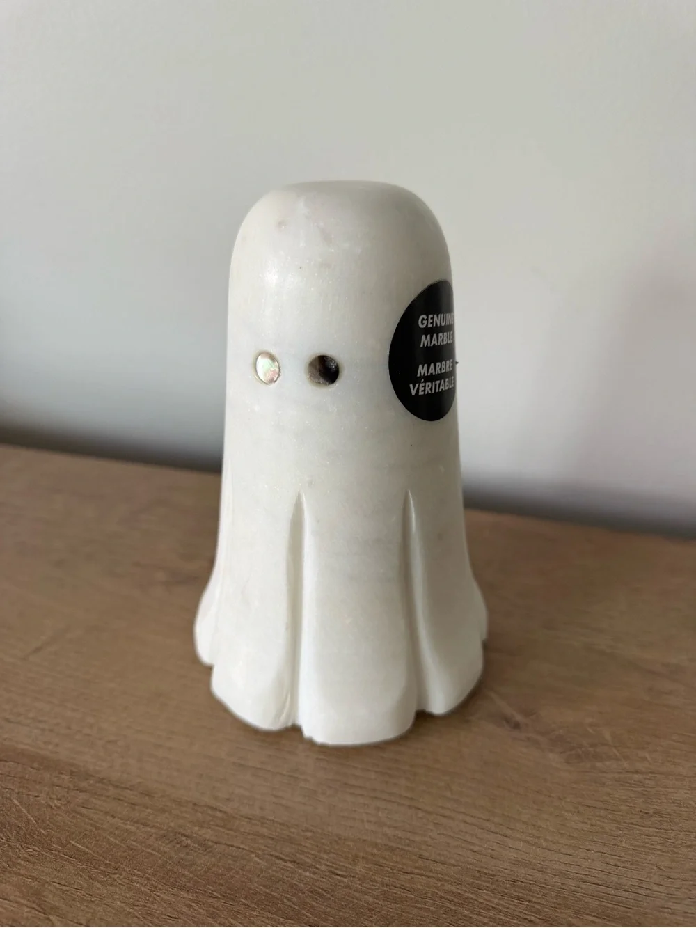 Small marble ghost fall decor